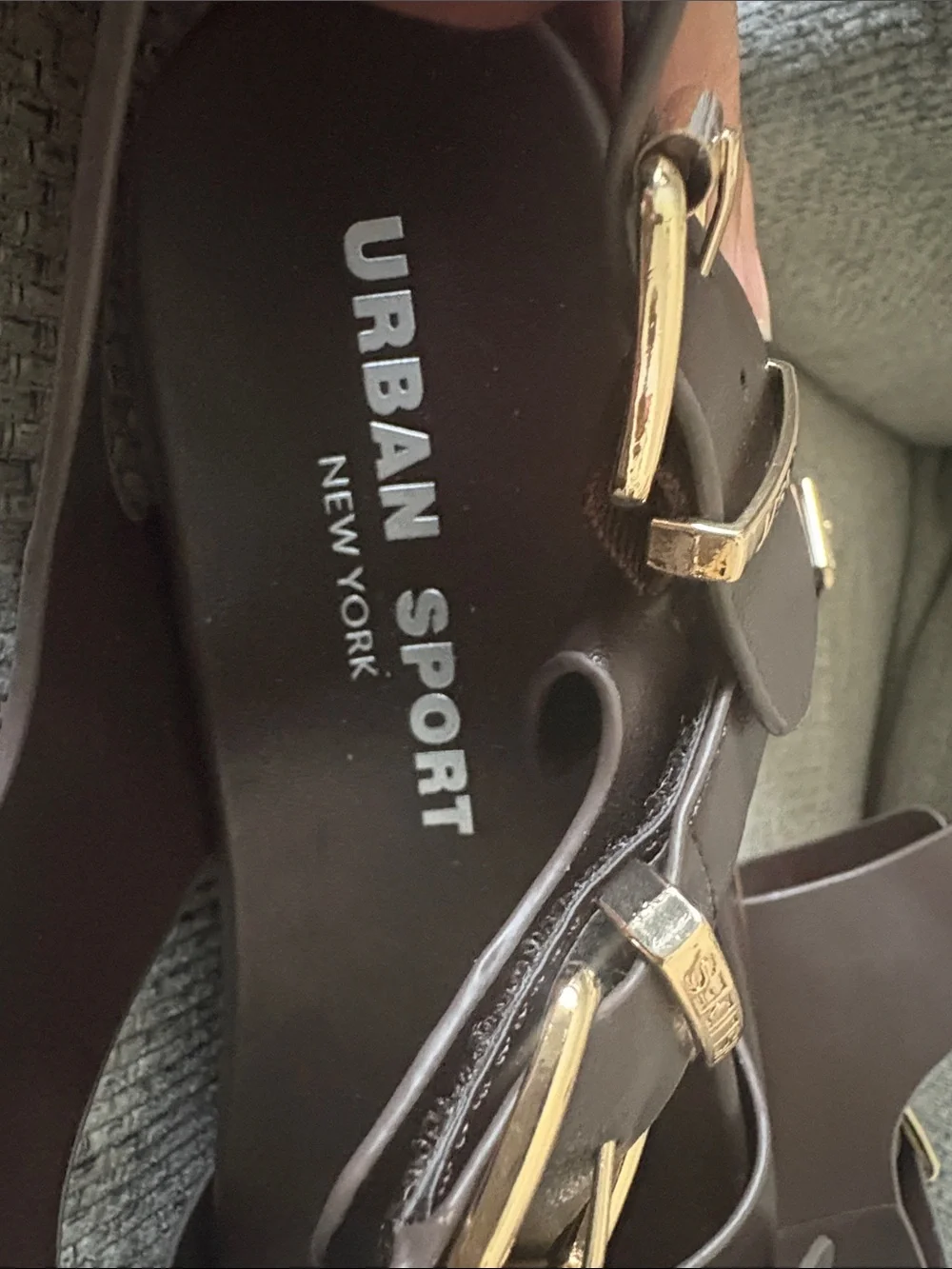 Women's Dark Brown Platform Buckle Sandals